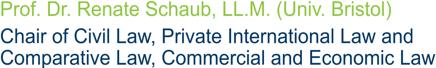Logo Chair of Civil Law, Private International Law and Comparative Law, Commercial and Economic Law