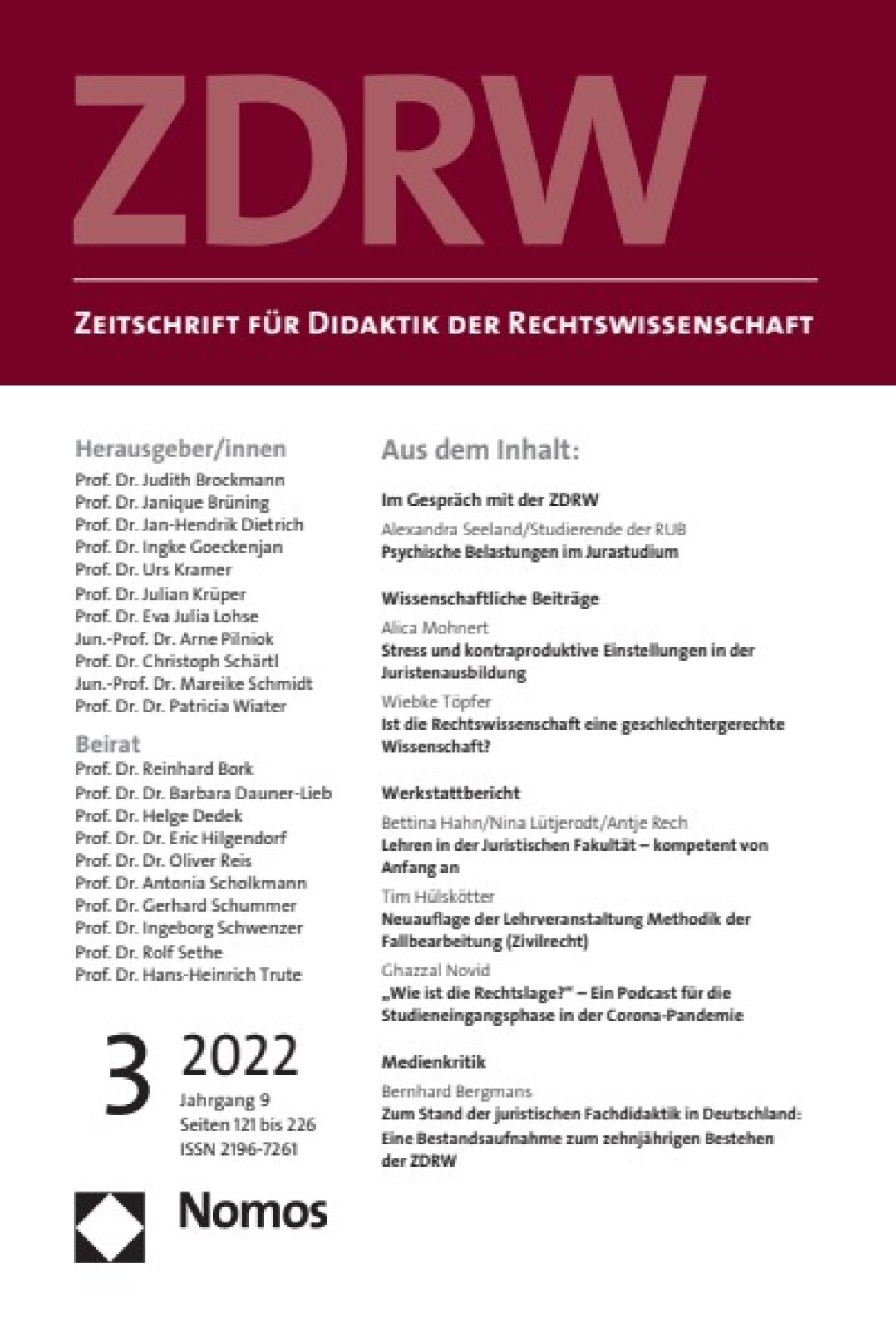 Titel ZDRW 3/2022