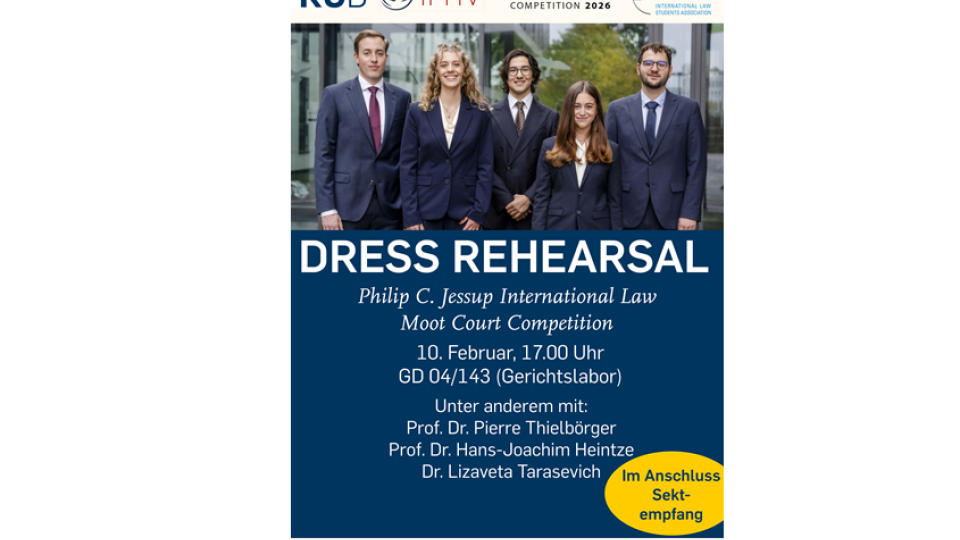 Die Teilnehmer der Jurist. Fakultät der RUB am Jessup Moot Court